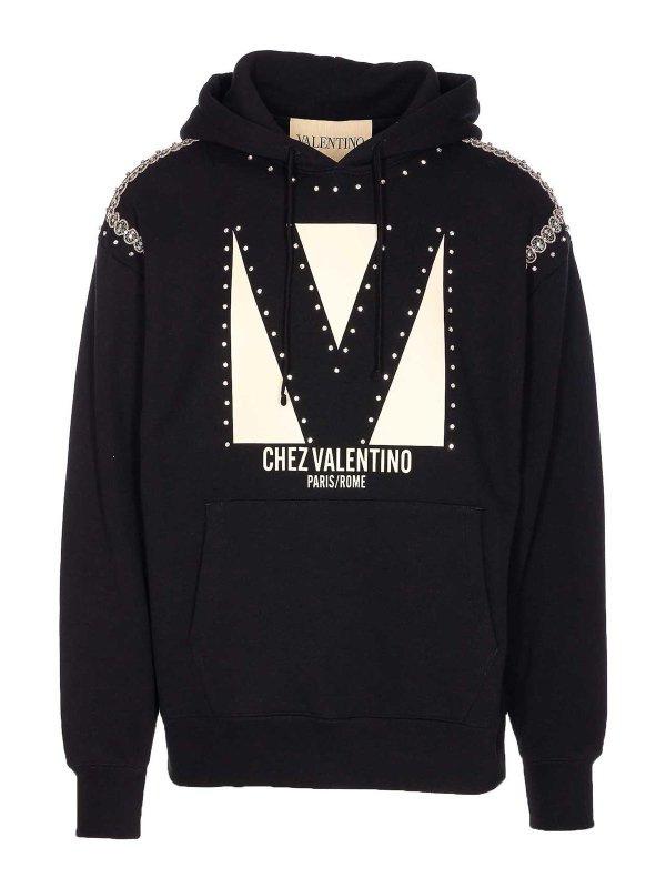 VALENTINO GARAVANI: Sweatshirts & Sweaters - Chez Valentino Logo Hoodie