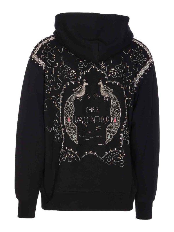 VALENTINO GARAVANI: Sweatshirts & Sweaters online - Chez Valentino Logo Hoodie