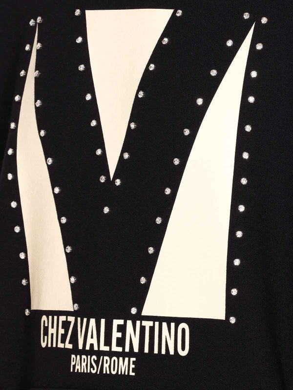 The Best Shops VALENTINO GARAVANI: Sweatshirts & Sweaters - Chez Valentino Logo Hoodie
