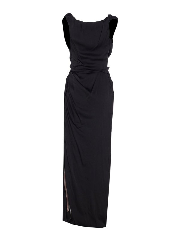 VIVIENNE WESTWOOD: maxi dresses online - Black Long Ginnie Amber Long Dress