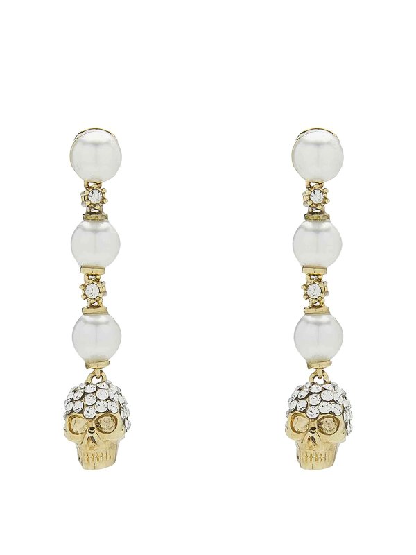 ALEXANDER MCQUEEN: Ohrringe - Ohrring - Weiß