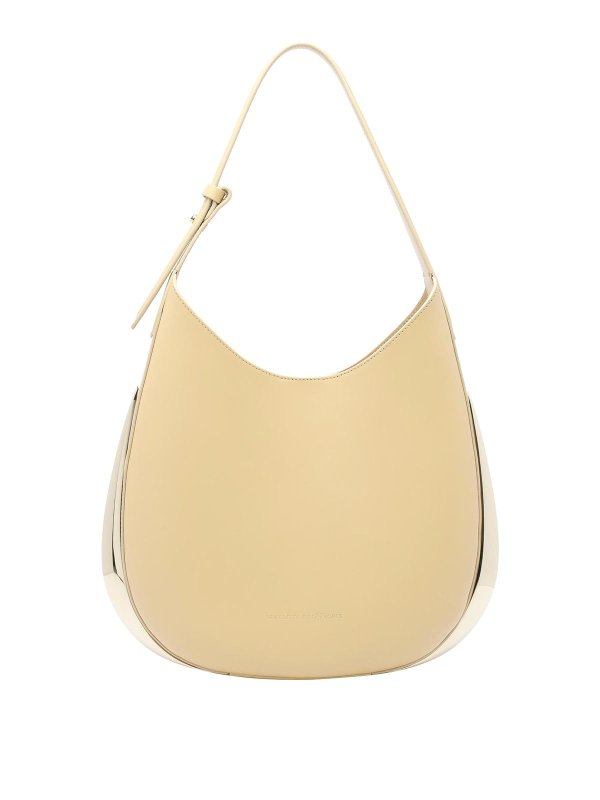 BENEDETTA BRUZZICHES: cross body bags - Yellow Amalia Hobo Bag