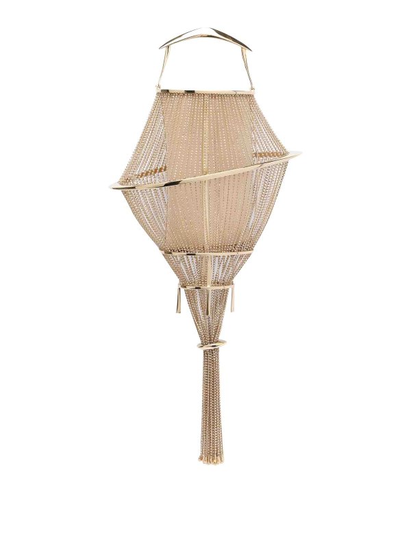 The Best Shops BENEDETTA BRUZZICHES: totes bags - Gold Lumiere An Italian Afternoon Handbag