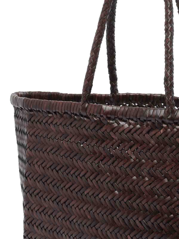 Brown Big Bamboo Triple Jump Basket Bag shop online: DRAGON DIFFUSION