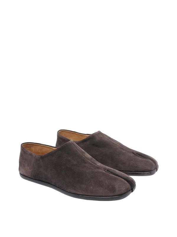 Maison Margiela: classic shoes online - Brown Tabi Loafers