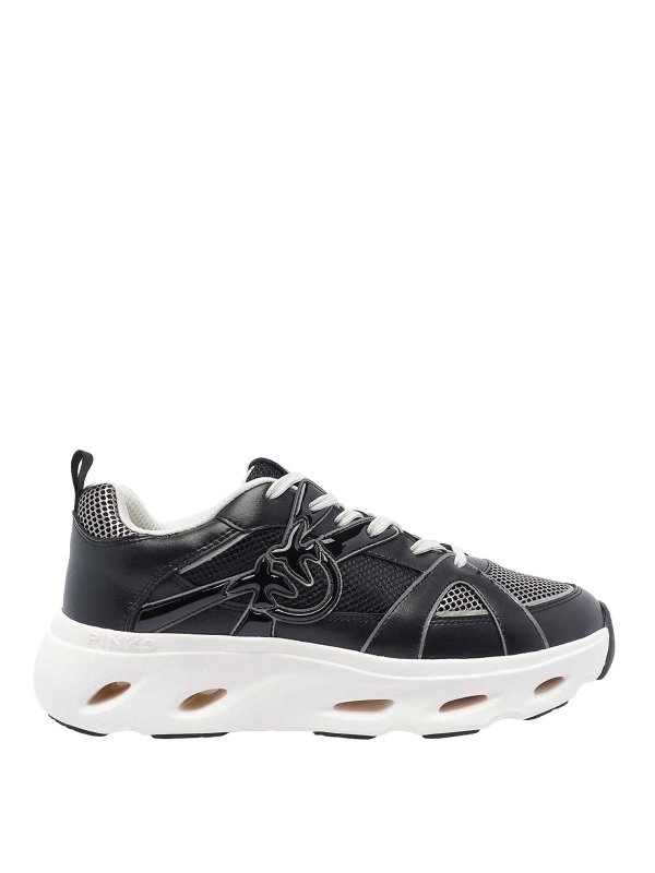 Pinko: sneakers - Sneaker rosa nero 06