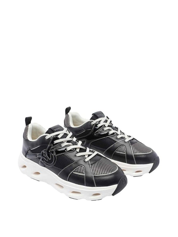 Pinko: sneakers online - Sneaker rosa nero 06