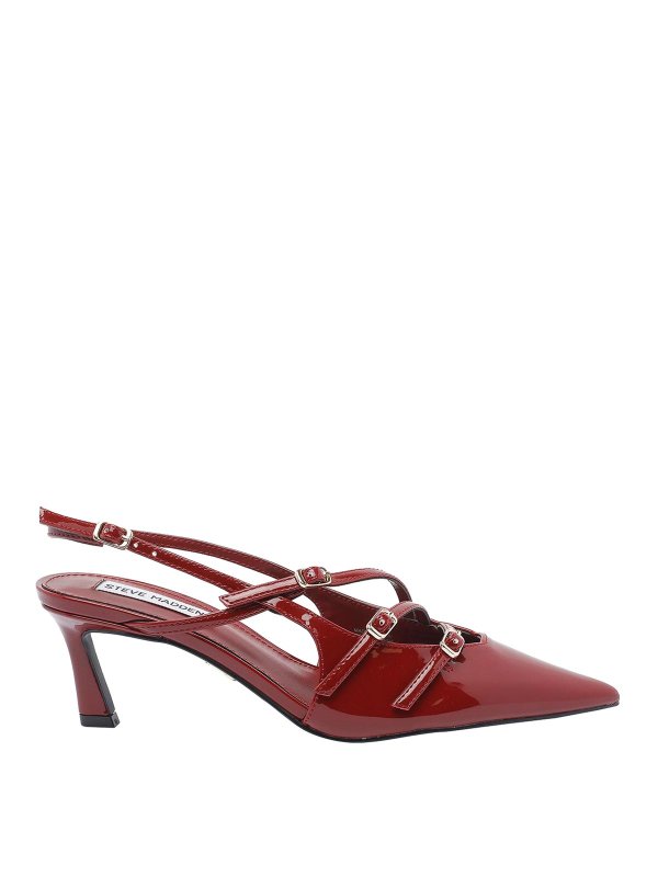 Steve Madden: court shoes - Red Liana Slingback