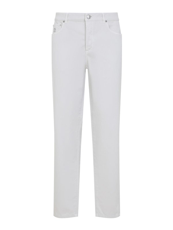 BRUNELLO CUCINELLI: Bootcut - Bootcut Jeans - Weiß