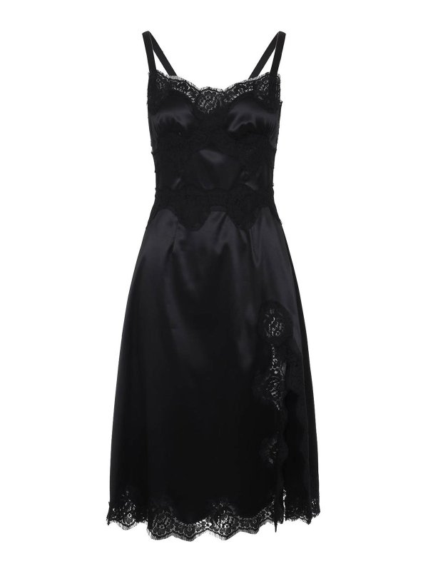 DOLCE & GABBANA: maxi dresses - Dolce & Gabbana Acetate Midi Dress