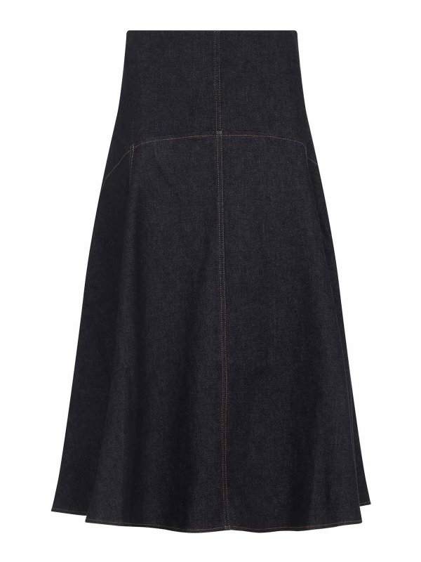 JACQUEMUS: Knielange und Midi Röcke - Midirock - Blau