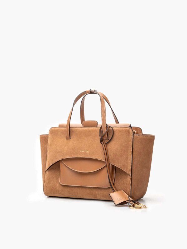 HIDESINS: cross body bags online - Flap Muette Bag Cognac
