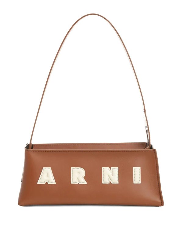Marni: cross body bags - Leather logo bag