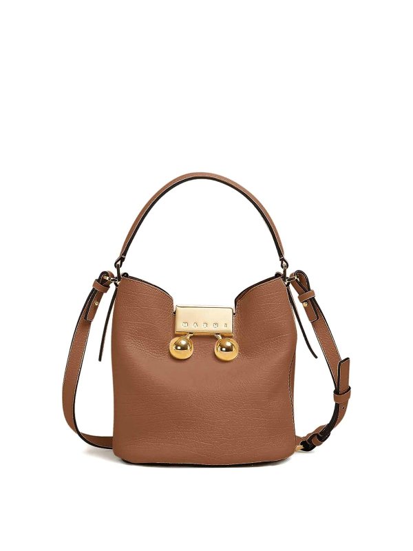 Marni: Sacs bandoulière - Sac Bandoulière - Marron
