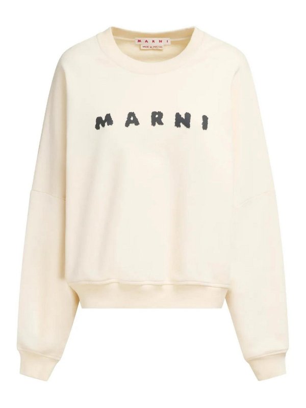 Marni: Felpe e maglie - Felpa Logo  Avorio