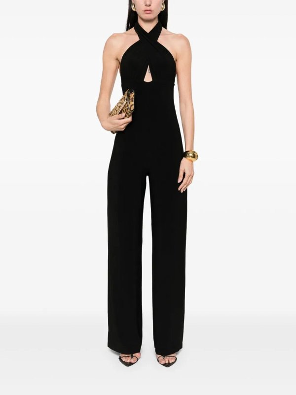 Norma Kamali: jumpsuits online - Cross neck suit