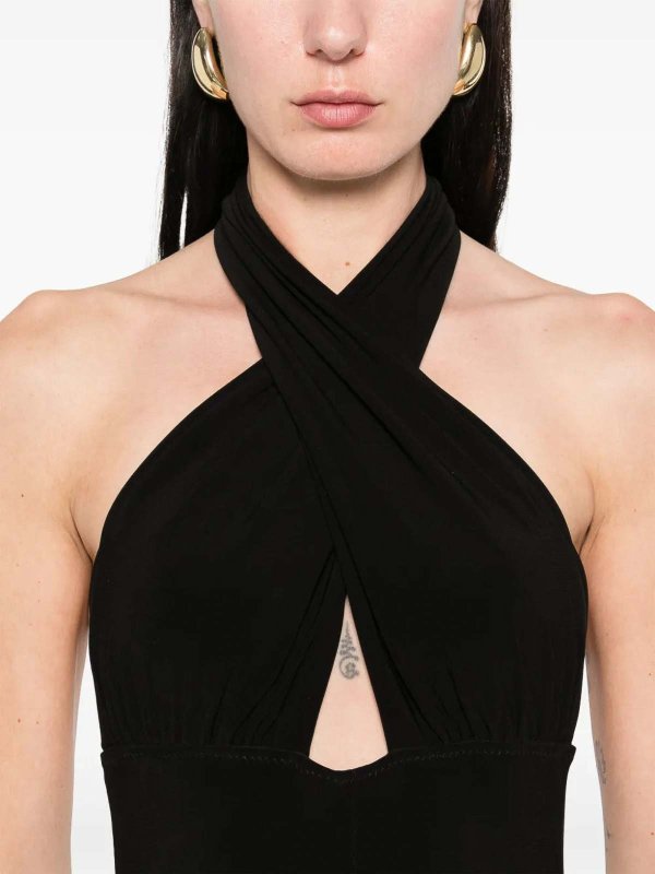 The Best Shops Norma Kamali: jumpsuits - Cross neck suit