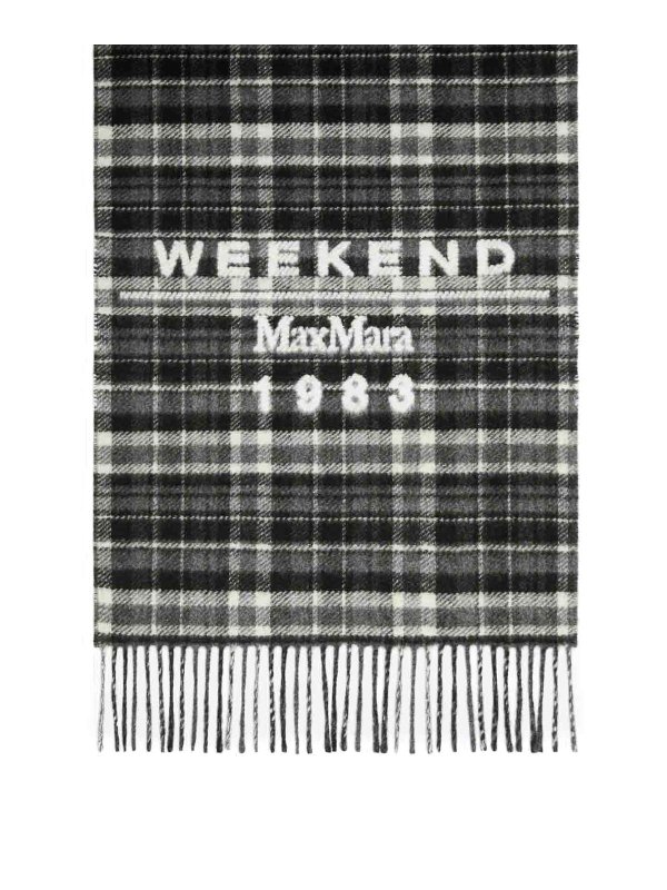 WEEKEND MAX MARA: scarves - Gray report cards gray