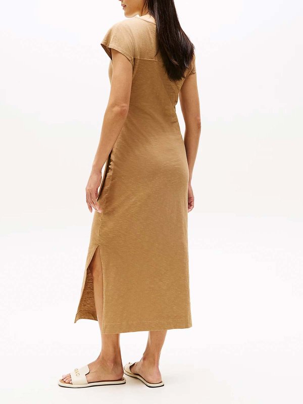 The Best Shops TOMMY HILFIGER: Knielange Kleider - Knielanges Kleid - Weiß