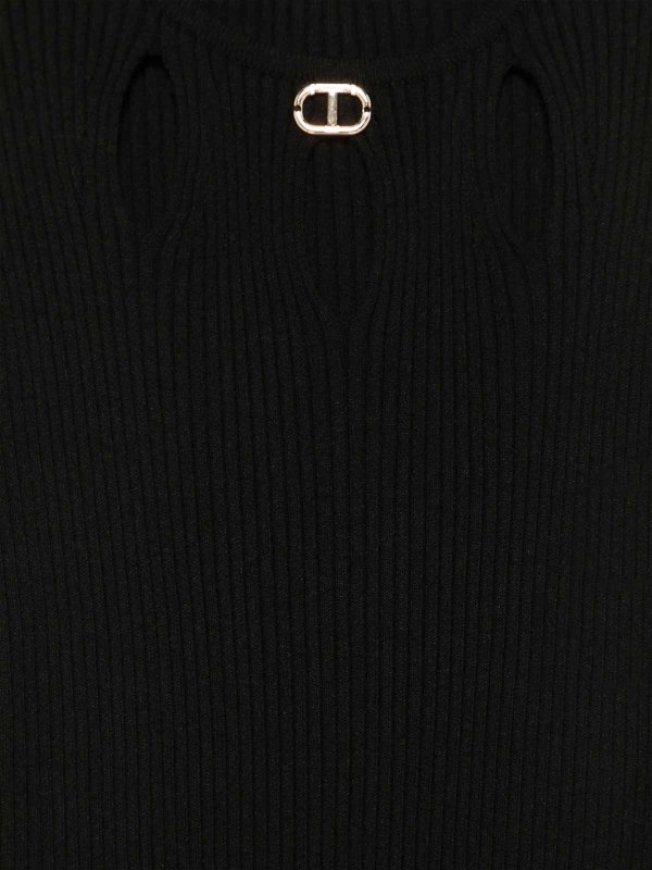 The Best Shops TWINSET: Robe longueur genou - Robe Au Genou - Noir