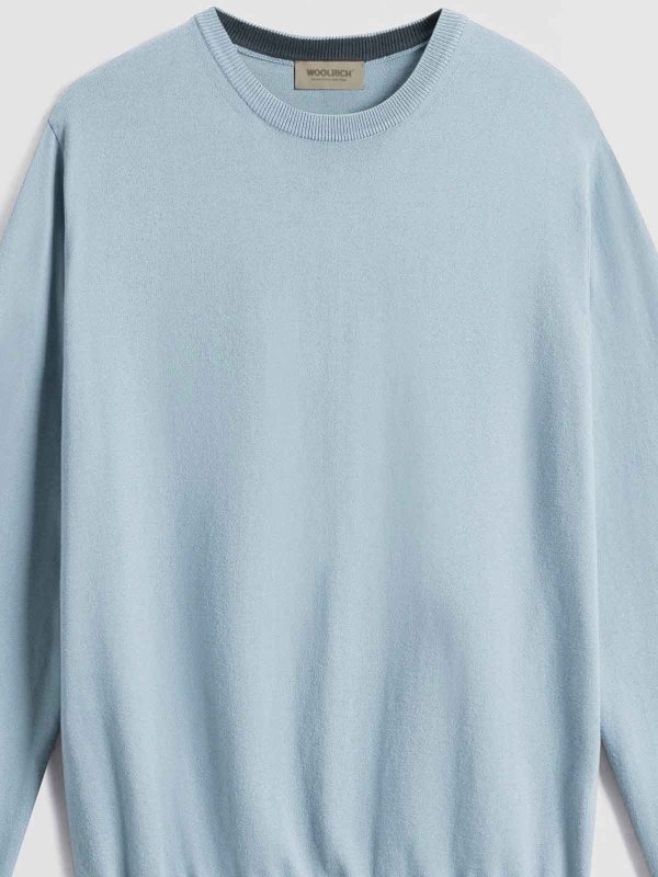 WOOLRICH: Strickpullover mit Rundhalsausschnitt online - Rundhalspullover - Beige