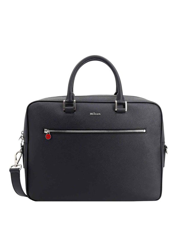 KITON: cross body bags - Leather work bag