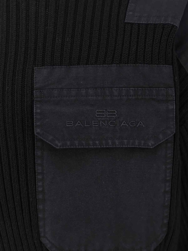 The Best Shops BALENCIAGA: boat necks - Maglia Military In Cotone