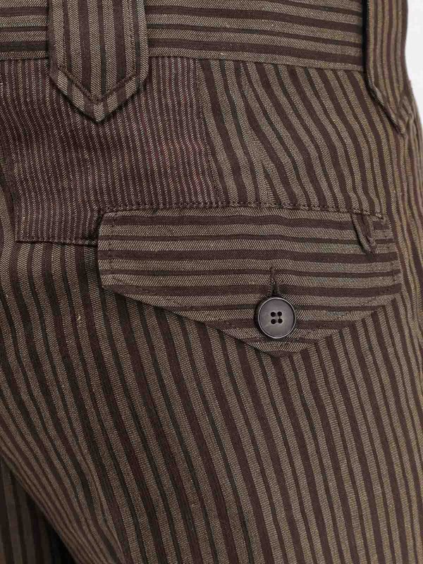 The Best Shops ENFANTS RICHES DÉPRIMÉS: casual trousers - Linen mixed trousers with striped motif