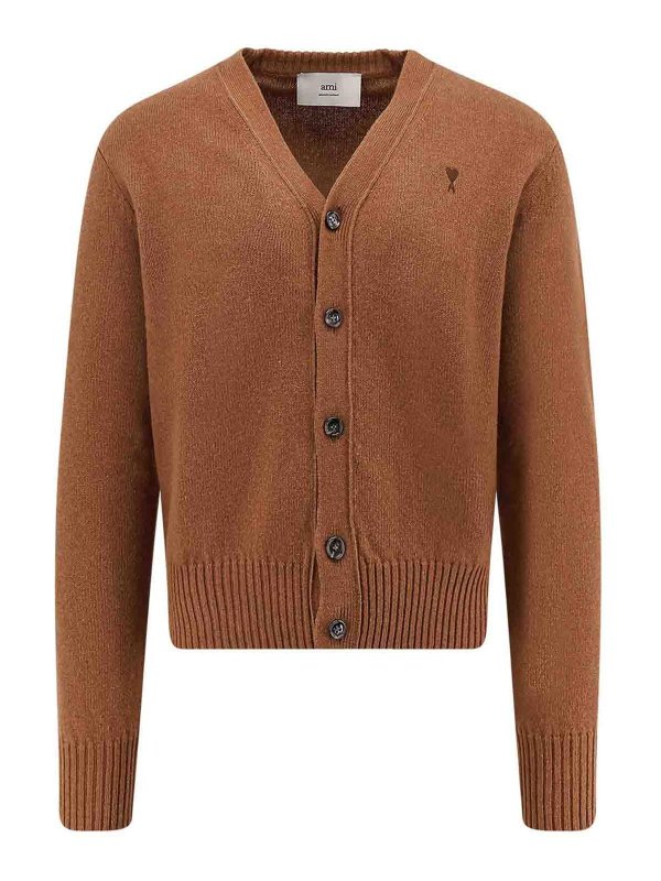 AMI PARIS: cardigan - Cardigan in cashmere