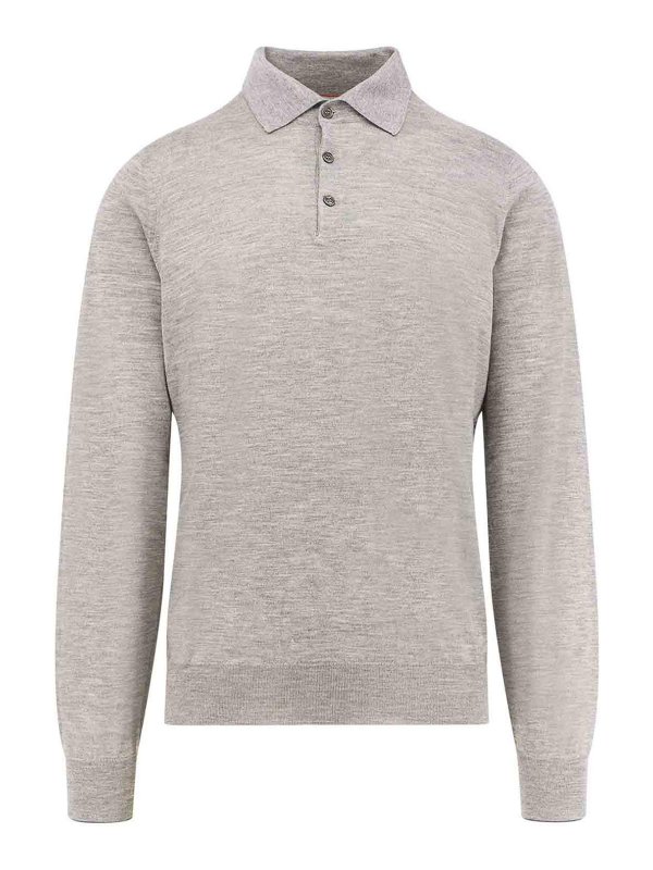 BRUNELLO CUCINELLI: polo shirts - Cashmere and silk pole