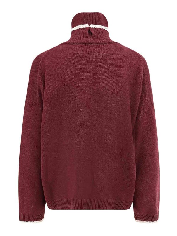 BRUNELLO CUCINELLI: Col roulé & Col polo online - Pull Col Roulé - Bordeaux