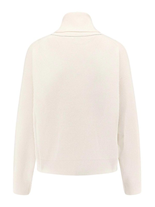 BRUNELLO CUCINELLI: U-Boot-Ausschnitt online - U-Boot-Pullover - Weiß