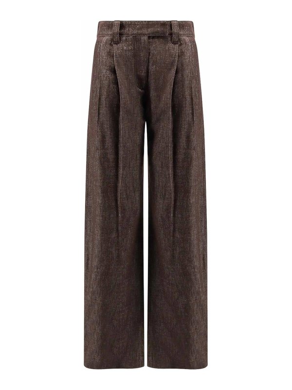 BRUNELLO CUCINELLI: Pantalones casual - Pantalón Casual - Marrón