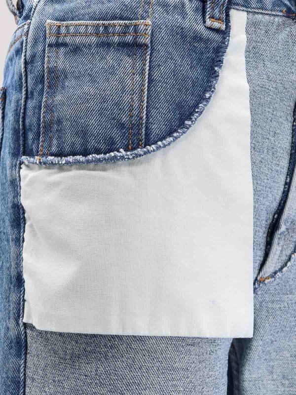 The Best Shops MM6 MAISON MARGIELA: bootcut jeans - Straight leg jeans with overturned pockets