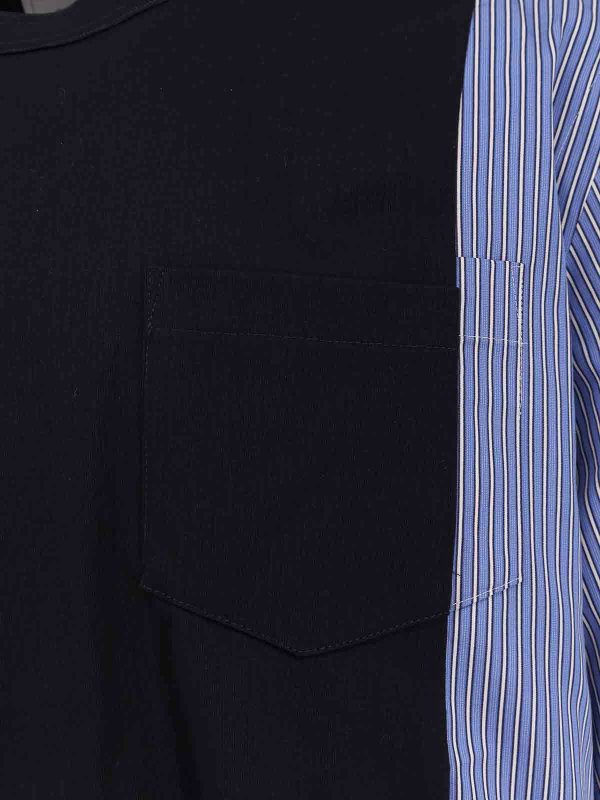 The Best Shops Sacai: T-shirts - T-Shirt - Blau