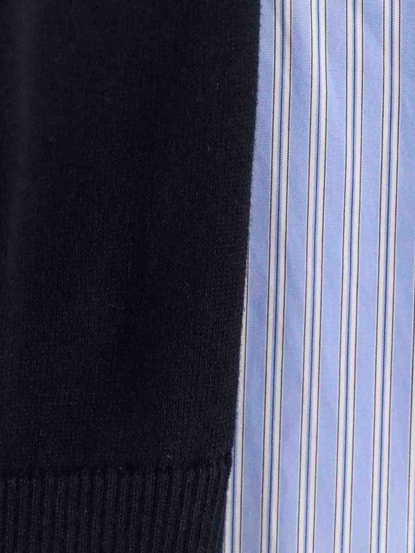 The Best Shops Sacai: short dresses - Cotton dress with fabric inserts