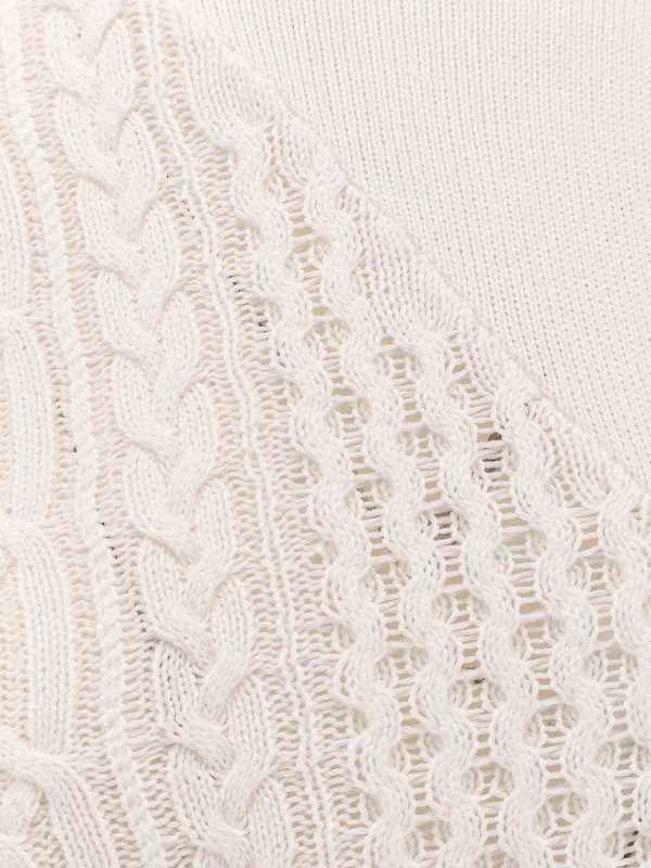 The Best Shops Sacai: boat necks - Asymmetrical jersey in cotton mixed