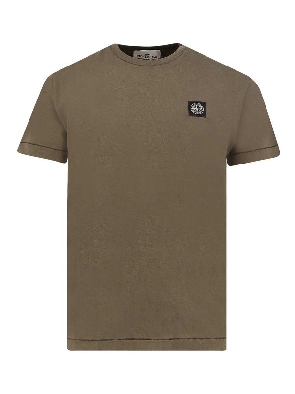 STONE ISLAND: T-shirts - T-Shirt - Grün