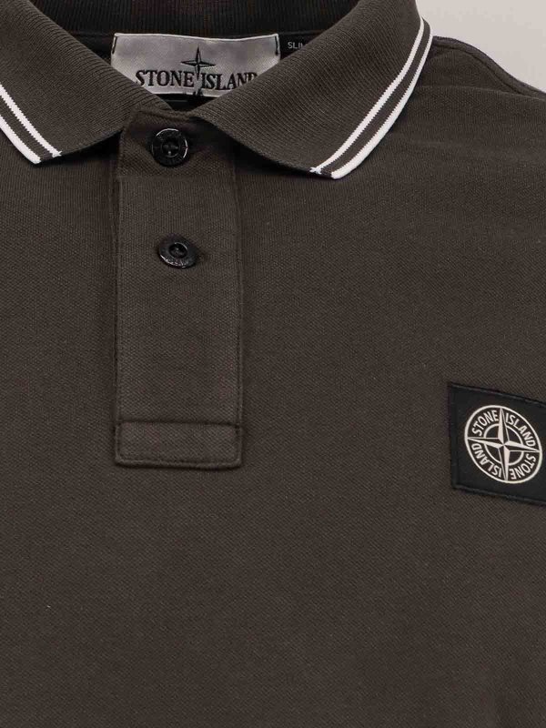 The Best Shops STONE ISLAND: polo shirts - Stretch organic cotton pole