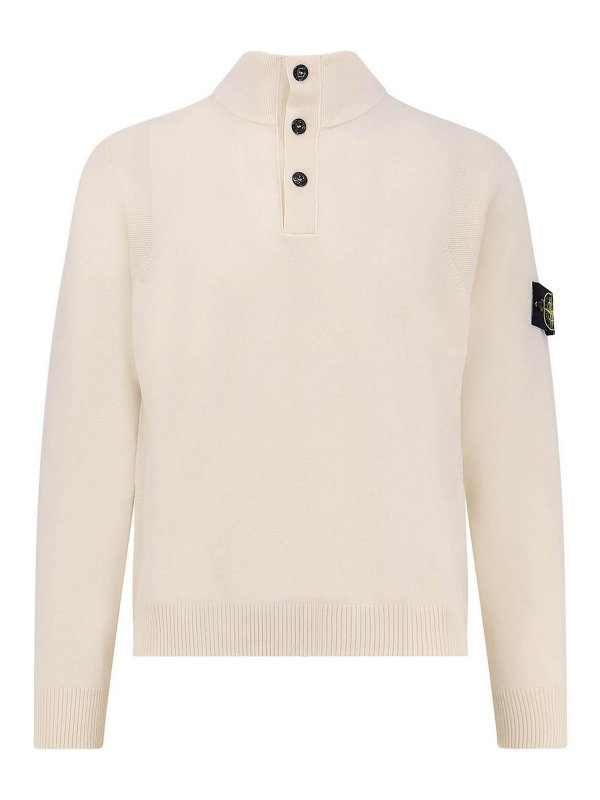 STONE ISLAND: boat necks - Mixed wool mesh wool certified wool