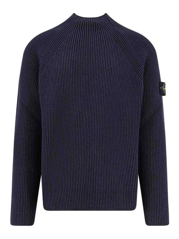 STONE ISLAND: boat necks - Virgin and cotton wool shirt