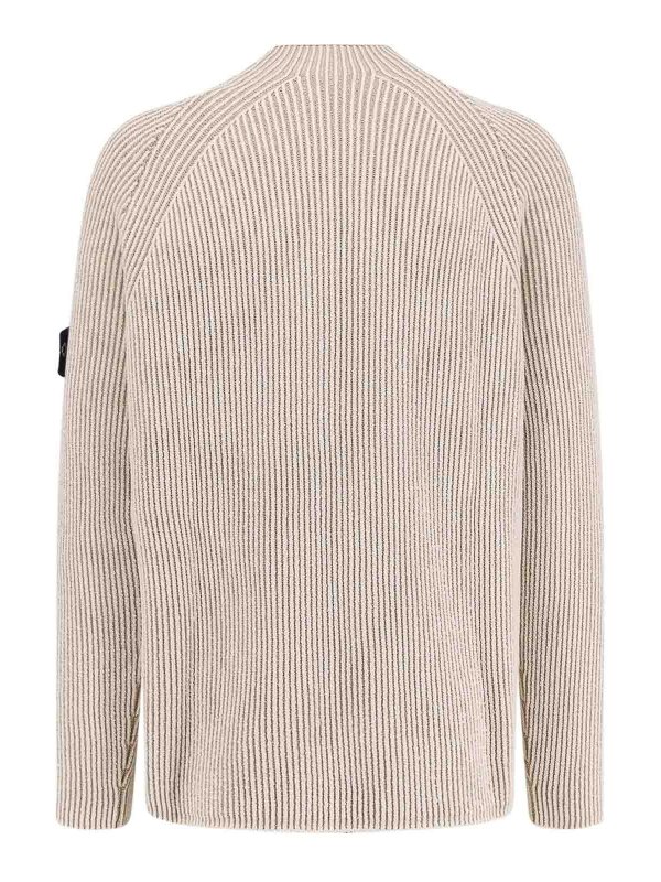 STONE ISLAND: maglia collo a barchetta online - Maglia In Lana Vergine Certificata E Cotone