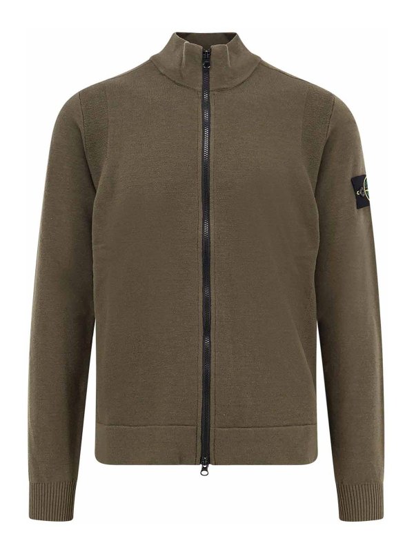 STONE ISLAND: cardigans - Cardigan in certified virgin wool