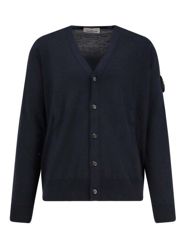 STONE ISLAND: Cardigans - Cardigan - Bleu