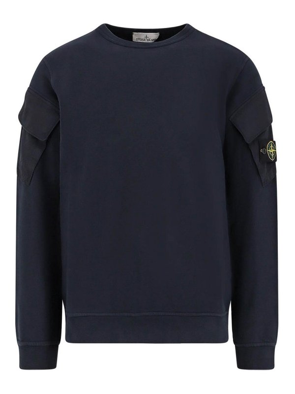 STONE ISLAND: Sweatshirts & Pulls - Sweat-Shirts - Bleu