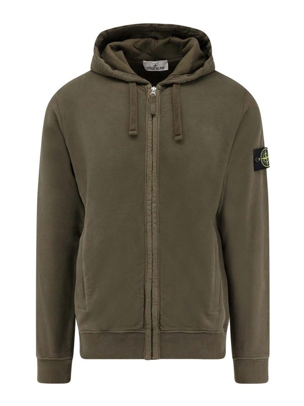 STONE ISLAND: Sweatshirts & Sweaters - Organic cotton sweatshirt with hood