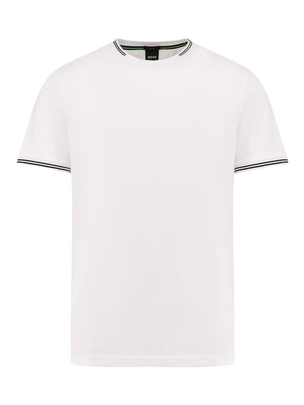 Hugo Boss: t-shirt - T-shirt in Cotone Stretch