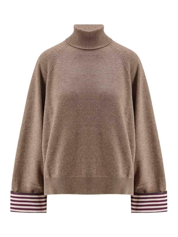 BRUNELLO CUCINELLI: boat necks - Cashmere shirt with mobile detail