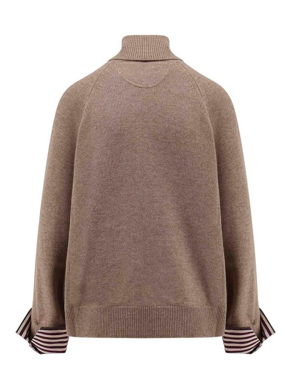 BRUNELLO CUCINELLI: boat necks online - Cashmere shirt with mobile detail