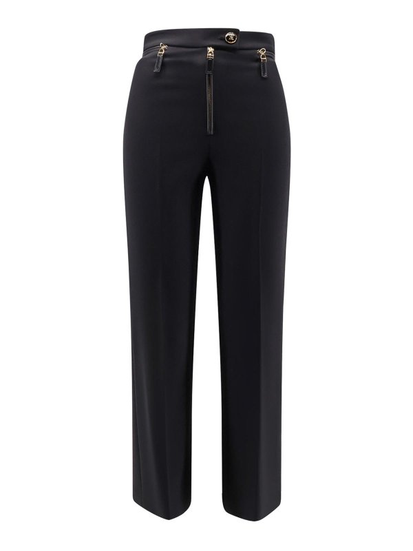 ELISABETTA FRANCHI: Pantalons casual - Pantalons Décontractés - Noir